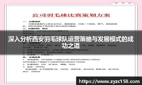 深入分析西安羽毛球队运营策略与发展模式的成功之道